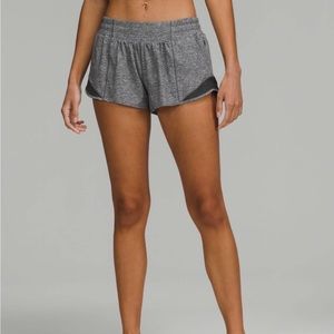 Grey Low Rise Hotty Hot Lululemon Shorts Size: 4 Length: 2.5
